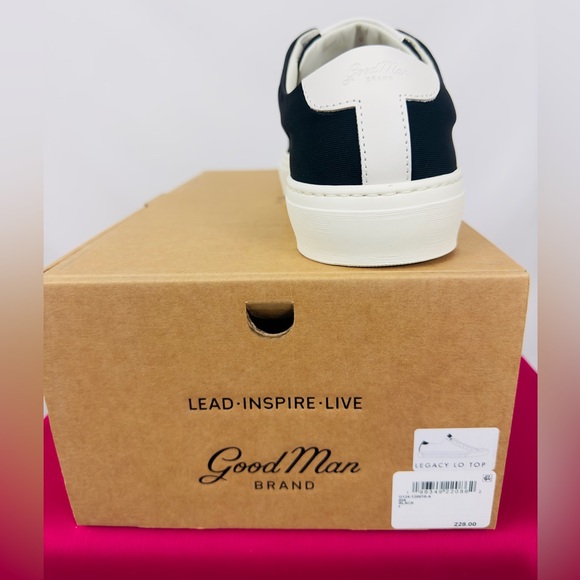Good Man Brand Legacy Lo Top Black & White Neoprene & Leather Sneakers M… - Picture 4 of 10